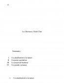 Fiche de Lecture: Les Matinaux, René Char