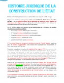 Histoire juridique de la construction de l’État