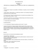 Préparer E1 - Devoir 1 - 1ère année - BTS communication