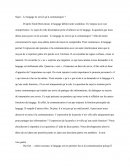 Le langage ne sert-il qu’à communiquer ?