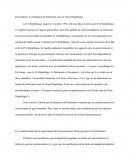 La limitation du Parlement sous la Vème République