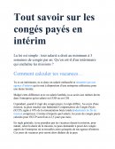 Les CP en intérim