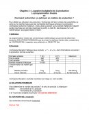 La gestion budgétaire de la production