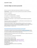 Comment rédiger une écriture personnelle