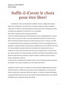 Suffit-il d'avoir le choix pour être libre ?