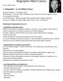 Biographie d'Albert Camus