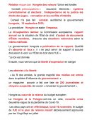 Relation risque clair Hongrie des valeurs l'Union est fondée.