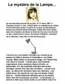 Le mystère de la Lampe...