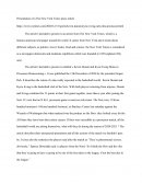 Presentation of a New York Times Article