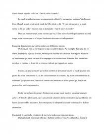Sujet De Reflexion Faut Il Suivre La Mode Correction Dissertation Poulette39