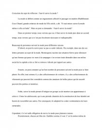 Sujet De Reflexion Faut Il Suivre La Mode Correction Dissertation Poulette39