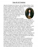 Biographie de Jean de La Fontaine