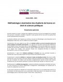 Méthodologie L1 Droit