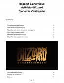 Rapport Economique Activision Blizzard