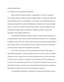 "Les limitations de la responsabilité internationale" - droit international public