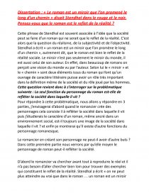 Le Roman Est Un Miroir Que L On Promene Le Long D Un Chemin Disait Stendhal Dans Le Rouge Et Le Noir Pensez Vous Que Le Roman Est Le Reflet De La Realite