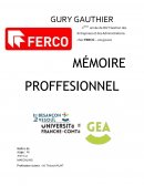 Mémoire professionnel Ferco