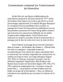 Commentaire composé enterrement de Geneviève