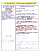 Méthode grammaire Bac Oral FRANCAIS