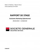 Rapport de Stage - Société Générale