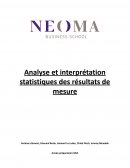 Analyse et interprétation statistiques des résultats de mesure