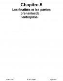 Les finalités et les parties prenantes de l’entreprise