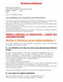 Régime politique et démocratie : rappel des concepts de base