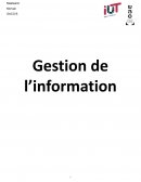 Gestion de l’information