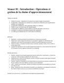 Introduction : Opérations et gestion de la chaine d'approvisionnement