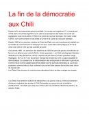 La fin de la démocratie aux Chili