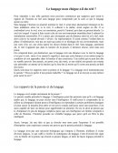 Le language nous éloigne t'il du réel