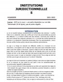 Cours d'instituions juridictionnelle