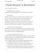 Checklist de la dissertation juridique