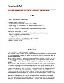 Grand Oral Svt Est Il Interessant D Utiliser Le Cannabis En Therapie Discours Jugrattedissert