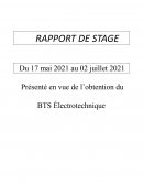Rapport de Stage BTS Électrotechnique