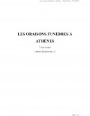 Les oraisons funèbres à Athènes