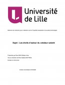 Les droits d’auteur du créateur salarié