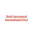 Droit Successoral International Privé