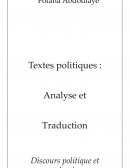 Textes politiques : Analyse et Traduction