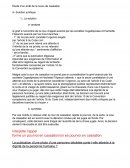 Étude d’un arrêt de la cours de cassation