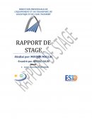 Rapport de stage / Direction provinciale de l'équipement et du transport, de la logistique et de l'eau