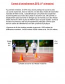 Carnet d’entraînement EPS