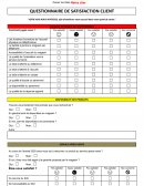 Relation client fournisseur / Questionnaire de satisfaction