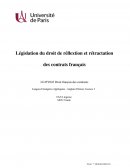 Contract law francais / Législation du droit rétractation des contrats français