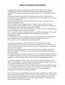 Analyse de pratique professionnelle /stage en Hospitalisation à Domicile (HAD)