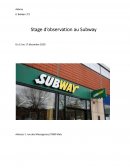 Stage d’observation au Subway