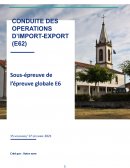 Conduites des opérations d'import - export