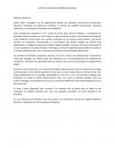 Lettre de motivation / mobilité internationale