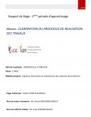 Elaboration du processus de réalisation des travaux