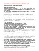Cours sur l'inconscient , la conscience